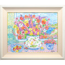 レスリー・セイヤー「Herende China with Bouquet」油彩+油彩61.0 × 76.2 cm