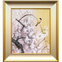 後藤順一「桜雀図」日本画+日本画+日本画+日本画10号