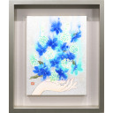 浅葉雅子「瑠璃星花」日本画32.2×24.0cm