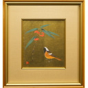 牧進「唐橘」日本画+日本画+日本画+日本画26.2 × 23.6 cm