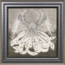 川又聡「鳳凰」日本画+日本画45.0 × 45.0 cm