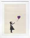 バンクシー「Girl with Balloon (PURPLE)」スクリーンプリント