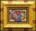 絹谷幸二「集う薔薇」ミクストメディアSM