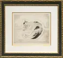 藤田嗣治「『猫十態』より 眠る猫」銅版画29.0×35.0cm