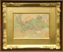 安井曽太郎「焼岳遠望」水彩＋鉛筆デッサン26.6×37.2cm