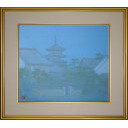 荒井孝「夜の法隆寺の塔」日本画