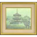 荒井孝「法輪寺の塔」日本画