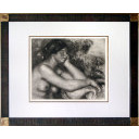 ルノワール「La Femme endormie／うたた寝する婦人」銅版画