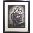 ジョルジュ・ルオー「MISERERE （ミセレーレ）より『高慢と無信仰のこの暗き時代に、地の果てより聖母は見守る No.56』」銅版画
