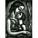 ジョルジュ・ルオー「『MISERERE （ミセレーレ）』より IL SERAIT SI DOUX D'AIMER 愛すれば心嬉しきに No.13」銅版画