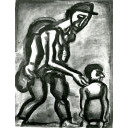 ジョルジュ・ルオー「SE REFUGIE EN TON CEUR VA-NU-PIEDS DE MALHEUR 不幸の乞食は、御身の心の中に身を避ける No.4」銅版画