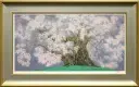 中島千波「花嵐中曽根の権現桜」リトグラフ+シルクスクリーン