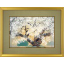 中島千波「御車返の桜」木版画+木版画