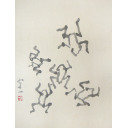 熊谷守一「喜雨」木版画