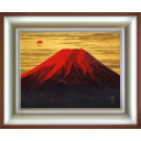 国府克「赤富士」日本画+日本画F10号