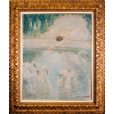 ルイ・イカール「白鳥と湖」油彩