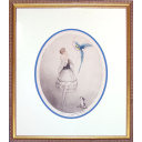 ルイ・イカール「青いオウム Blue Parrot」エッチング+エッチング