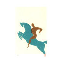 東山魁夷「八月 青年に酒は飛び馬に鞭」リトグラフ
