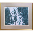 東山魁夷「雪の後」木版画+木版画