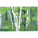 東山魁夷「白樺林（日光）」木版画