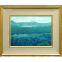 東山魁夷「山湖遠望」木版画31.0×42.0cm