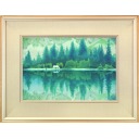東山魁夷「湖澄む」木版画