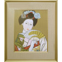 橋本明治「舞妓」木版画