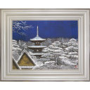 後藤純男「雪の大和路」日本画F12号