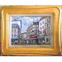 藤森悠二「パリの街角」油彩+油彩+油彩+油彩24.2 × 33.3 cm