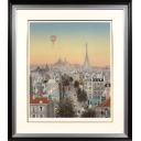 ミッシェル・ドラクロワ「『Visite à Paris』より 赤い気球」リトグラフ+リトグラフ