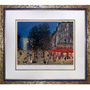 ミッシェル・ドラクロワ「Terrasse de Cafe aux Champs Elysees (summer) - 4点セット」セリグラフ+セリグラフ