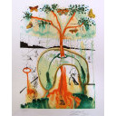 サルバドール・ダリ「『不思議の国のアリス』より A Mad Tea party」木版画+エッチング+ヘリオグラビュール
