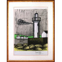 ベルナール・ビュッフェ「灯台 LE PHARE DE GUILVINEC No.420」リトグラフ