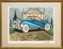 ベルナール・ビュッフェ「ロールスロイス1937 青」リトグラフ