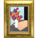 ジルベール・アルトー「花」油彩