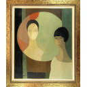 アンドレ・ミノー「鏡の中女性」油彩+油彩
