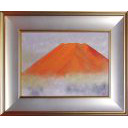 岸野圭作「紅富士」日本画F8号