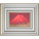岸野圭作「紅富士」日本画SM
