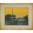 原宏之「法隆寺」日本画