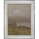 石川義「富士山水」日本画F20号