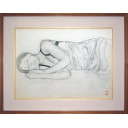 石本正「裸婦」素描39.2 × 54.7 cm