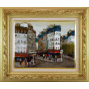 代田盛男「パリの街角」油彩