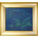 岩永てるみ「SWIMS IN THE CROWD BLUE」日本画