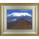国府克「新雪の木曽御嶽」日本画