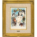 マルク・シャガール「『Les Quinze Dernières Lithographies de Marc Chagall』より 戴冠する裸婦　M.1041」リトグラフ