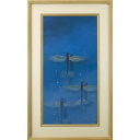 平子真理「黒潮」日本画80.3 × 40.9 cm