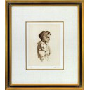 小磯良平「婦人」銅版画
