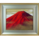 清水規「赤富士」日本画P10号