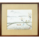 酒井三良「早春」日本画26.5 × 32.5 cm