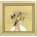 北田克己「春かづら」日本画+日本画53.2 × 57.5 cm